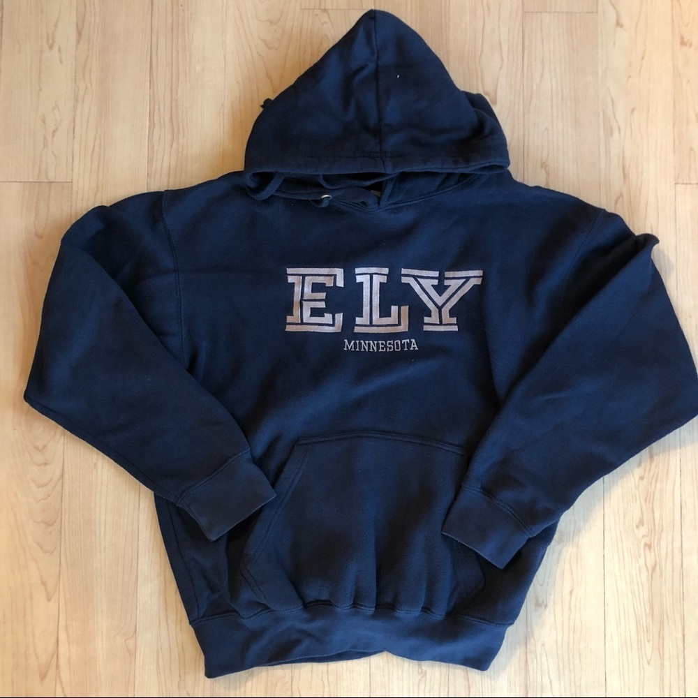 ELY MN NAVY SWEATSHIRT HOODIE